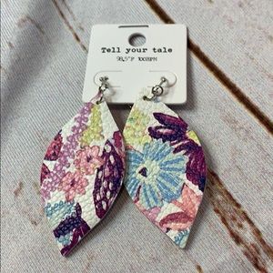 Tell Your Tale Leather Earrings